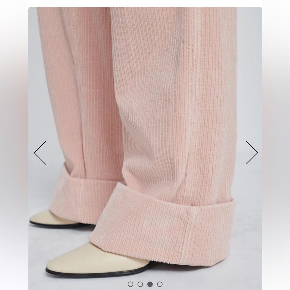 NWT 7 For All Mankind CORDUROY EASY TROUSER IN CAMEO ROSE, size 30, runs large - Picture 7 of 11